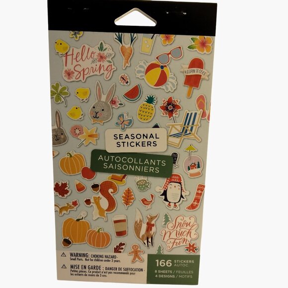 Seasonal Stickers Set 166 Count Fall Winter Spring Summer American Greetings - Picture 1 of 10